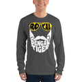 Asphalt / S Bengali Unisex Fine Jersey Long Sleeve T-Shirt - Royal Bengal Tiger