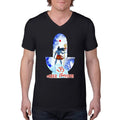 Black / S Bengali Unisex Short Sleeve V-Neck Jersey Tee - Om Namah Shivay-02