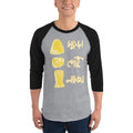 Heather Grey/Black / XS Bengali Unisex Fine Jersey Raglan Tee - Muro Peti Lyaja