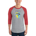 Heather Grey/Heather Red / XS Bengali Unisex Fine Jersey Raglan Tee - Dopple Bonger