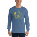 Indigo Blue / S Bengali Ultra Cotton Long Sleeve T-Shirt - Naru Gopal