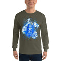 Military Green / S Bengali Ultra Cotton Long Sleeve T-Shirt - Om Namah Shivay-03