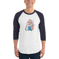 Men's 3/4th Sleeve Raglan T- Shirt - Namo- Cartoon -Thumbs up