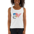 Women's Missy Fit Tank top - Eagle- USA Map with Flag