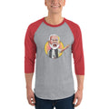 Men's 3/4th Sleeve Raglan T- Shirt - Narendra Modi- Angry
