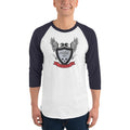 Men's 3/4th Sleeve Raglan T- Shirt - NewYork City Eagle Shield