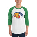 Men's 3/4th Sleeve Raglan T- Shirt - 6 Stars in a circle- Eagle Design