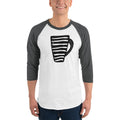 Men's 3/4th Sleeve Raglan T- Shirt - Coffee Mug