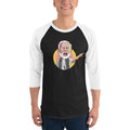 Men's 3/4th Sleeve Raglan T- Shirt - Narendra Modi- Angry