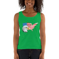 Women's Missy Fit Tank top - Eagle- USA Map with Flag