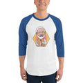 Men's 3/4th Sleeve Raglan T- Shirt - Narendra Modi- Peaceful