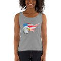 Women's Missy Fit Tank top - Eagle- USA Map with Flag