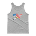 Men's Classic Tank Top - Eagle- USA Map with Flag