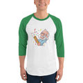 Men's 3/4th Sleeve Raglan T- Shirt - Narendra Modi- Party Popper
