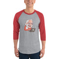 Men's 3/4th Sleeve Raglan T- Shirt - Narendra Modi- Laptop Cartoon