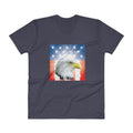 Men's V- Neck T Shirt - Shining- Eagle & Star Spangled Banner