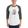 Men's 3/4th Sleeve Raglan T- Shirt - Namo- Cartoon -Thumbs up