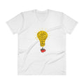 Men's V- Neck T Shirt - Coffee is always a good idea- bulb