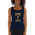 Women's Missy Fit Tank top - Life begins after coffee