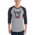 Men's 3/4th Sleeve Raglan T- Shirt - NewYork City Eagle Shield