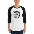 Men's 3/4th Sleeve Raglan T- Shirt - My Beard My Rules