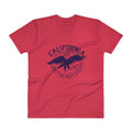 Men's V- Neck T Shirt - California- LA- Eagle