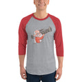 Men's 3/4th Sleeve Raglan T- Shirt - Narendra Modi- Warrior