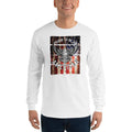 Men's Long Sleeve T-Shirt - Proud to be an American- Eagle & Flag