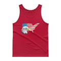 Men's Classic Tank Top - Eagle- USA Map with Flag
