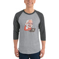 Men's 3/4th Sleeve Raglan T- Shirt - Narendra Modi- Laptop Cartoon