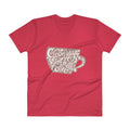 Men's V- Neck T Shirt - Good days start with coffee