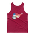 Men's Classic Tank Top - Eagle- USA Map with Flag