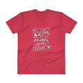 Men's V- Neck T Shirt - Coffee is always a good idea