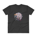 Men's V- Neck T Shirt - Eagle Doodle- Color