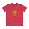 Men's V- Neck T Shirt - Coffee is always a good idea- bulb