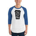 Men's 3/4th Sleeve Raglan T- Shirt - Start your day with coffee