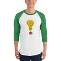 Men's 3/4th Sleeve Raglan T- Shirt - Coffee is always a good idea- bulb