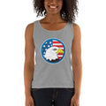Women's Missy Fit Tank top - Eagle- US Flag Backdrop