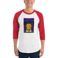 Men's 3/4th Sleeve Raglan T- Shirt - Onam- Dancers of Kerala