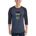 Men's 3/4th Sleeve Raglan T- Shirt - Coffee makes your day better
