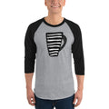 Men's 3/4th Sleeve Raglan T- Shirt - Coffee Mug