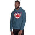 Unisex Hooded Sweatshirt - Bald Eagle in Shield, Retro design