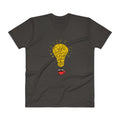Men's V- Neck T Shirt - Coffee is always a good idea- bulb