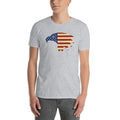 Men's Round Neck T Shirt - Eagle- American Flag design