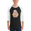 Men's 3/4th Sleeve Raglan T- Shirt - Narendra Modi- Peaceful