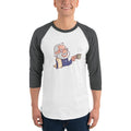 Men's 3/4th Sleeve Raglan T- Shirt - Namo- Drinking Chai- Cartoon
