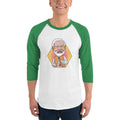 Men's 3/4th Sleeve Raglan T- Shirt - Narendra Modi- Peaceful