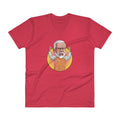 Men's V- Neck T Shirt - Narendra Modi- Raised Hands