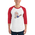 Men's 3/4th Sleeve Raglan T- Shirt - Namo- Drinking Chai- Cartoon