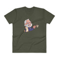 Men's V- Neck T Shirt - Namo- Drinking Chai- Cartoon